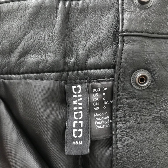 Faux Leather Button Skirt - Picture 3 of 3